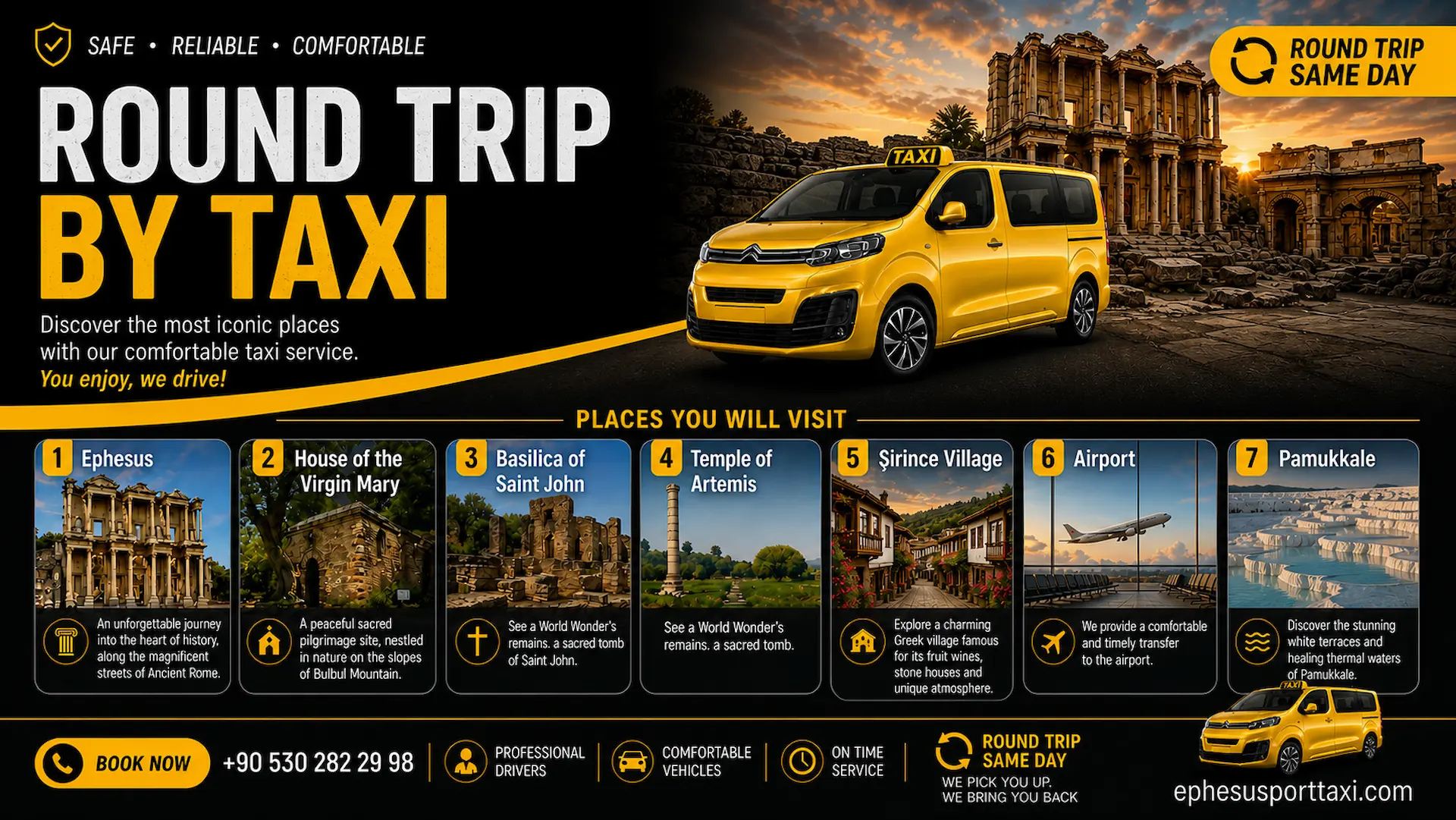 Private taxi transfer from Kusadasi to Cappadocia